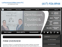Tablet Screenshot of lafountainwollman.com